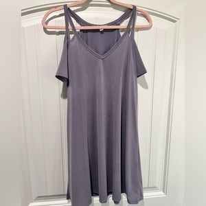 Socialite purple/grey strappy tshirt A-line dress. Size SMALL